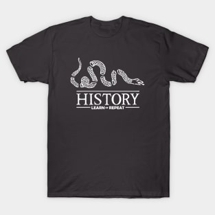 History: Learn or Repeat serpent white T-Shirt